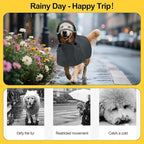 DENTRUN Heavy Duty Dog Raincoat with Hood for German Shepherd, Alaskan Malamute – All-Weather Protection for Hiking, Hunting, Stormy Days – Reinforced Seams, XXXL