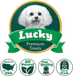 Lucky Premium Treats Chicken Basted Rawhide Stubbys – All Natural Rawhide and Chicken Dog Treats, Gluten Free Premium Large Dog Treats (12 Chews)