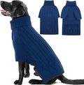 Large Breed Dog Sweaters, Warm Winter Fall Dog Sweaters for Dog Girls Boys, Turtleneck Dog Knitwear, Doggie Christmas Sweater, Pet Sweatshirt Clothes Outfit Knit St. Bernard (Blue XXXXXL)