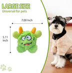 Squeaky Plush Dog Toy Ball, Dental Care, Skin-Friendly and Soft and Relieve Stress,Dog Training Interactive Pet Cute Plush Fashionable Toy Ball (Green,Large)
