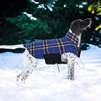 Kuoser Waterproof Dog Coat, Reversible Dog Jacket for Medium Dogs, Adjustable Durable Doggie Winter Coat Warm Puppy Cold Weather Apparel from Small to Large Breed, Navy M