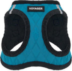Best Pet Supplies - All Weather Mesh / Plush, Reflective, No Pull Harness for Small, Medium Dogs, Cats - Secure with Hook & Loop Fastener, Buckle, Double D-Rings - Turquoise Plush, S