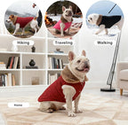 BEAUTYZOO Winter Dog Vest Coat with Harness Built in, Warm Puppy Jacket for Small Medium Dogs, Lightweight Cold Weather Small Dog Coat, Fleece Puffer Vest Windproof Snowproof Pet Clothes, Wine Red S