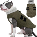 Kuoser XL Heavy Duty Dog Coat | -15°C Windproof Jacket for Husky - Anti-Chafe Fleece Neck