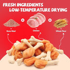 Dog Treats Chicken-Wrapped Calcium Bone Chew, Rich in Taurine, Suitable for Small, Medium, Large Dogs. Clean Teeth Freshen Breath. Use Training Reward Each Pack Contains 10.58 Ounces.