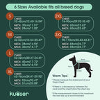 Kuoser Dog Jacket, Dog Coats for Medium Dogs, Warm Pet Winter Coat Jacket, Adjustable Fleece Pet Puffer Vest, Windproof Waterproof Doggie Raincoat Snowsuit Outfits with Reflective Strips