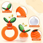 2-Pack Dog Teeth Cleaning Toys, Durable TPU Bite and Brush Dog Toys for Small and Medium Dogs, Dental Chew Toys for Puppy Teething