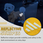Dog Raincoat, Waterproof Dog Rain Jacket with Hood, Rain Coat with Leash Hole, Reflective Strap for Small Medium Dogs, Lightweight Puppy Clothes(Yellow,XS)
