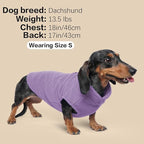 FUAMEY Dog Fleece Vest for Large Dogs,Warm Stretchy Dog Sweatshirts Pullover with Leash Hole Dogs Sweater Soft Pet Turtleneck Cozy Pet Vest Lightweight Sleeveless Purple XL