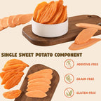 Sweet Potato Chews for Dogs, Healthy Dog Training Treats Low Fat, Human Grade Single Ingredient Dried Sweet Potato Slices for Small Medium Large Breed, Rich in Dietary Fiber,10.58 oz