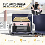 Lekereise Top-Expandable Pet Carrier - TSA Airline Approved Soft Sided Underseat Up to 12lbs Travel Carriers for Small Cats and Dogs with Locking Safety Zippers Anti-Scratch Mesh