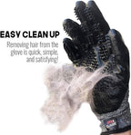 Otis and Claude Pet Grooming Gloves with Adjustable Strap - Gentle and Comfortable Hair Remover, Bathing, Massage, Brush - Left & Right - for Cats, Dogs & Horses