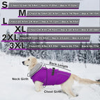 Lelepet Warm Dog Winter Coats for Small Dogs Waterproof Dog Jacket Reflective Pet Fleece Vest Windproof Cold Weather Coats with Adjustable Buckle & Leash Hole, Purple, S