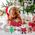 DODODOLA Dog Toys Squeaky Christmas Tree Gift Plush Dog Toys Stuffed Dog Toys with Crinkle Paper for Large Dogs Medium Puppy