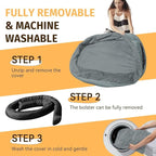 Orthopedic Waterproof Large Dog Bed: Memory Foam Washable Dog Bed with Bolsters - Removable Orthopedic Cover for Medium L XL Large Sized Pet - Non-Slip Bottom - Grey