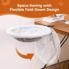 Cat Desk Bed for Remote Workers, Gamers, and Office Staff - 90° Foldable, Quality Sturdy Desk cat Bed for Indoor Cats, Comfortable Cat Bed for Desk use, Supports up to 40lbs
