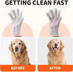 Pet Glove Wipes for Dogs and Cats, Cleaning & Deodorizing Grooming Gloves for Daily Care and Traveling, Dog Wipes Washing Gloves Rinse Free, 18 PCS
