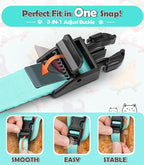 Halypet Cat Harness and Leash Set[MAX Safety 4th-Gen] Cute Escape Proof Vest Harness for Girl&Boy Cat Walking, Comfortable Adjustable Leash and Reflective Strips for Outdoor Kitten, M Purrfect Green