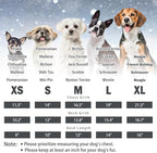 SCENEREAL Winter Dog Vest Coat with Built-in Harness, Warm Puppy Jacket for Small & Medium Dogs, Cold Weather Coat with Zipper, Fleece Puffer Vest, Windproof Snow Clothes