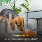 Huxley & Kent Funny Dog Toy w/Squeaker – Fall Power Plush Squeaky Dog Toys for Small, Medium & Large Dogs – Soft Stuffed Animal for Indoor Play & Fetch - Punkin Pie, Large