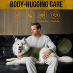 OneTigris Dog Pajamas - Breathable Modal Stretch Dog Clothes, Four-Legged Cold Weather Clothes, Anti-Shedding Suit Onesie with Back Locking Zipper and Adjustable Chest Drawcord