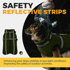 Lelepet Waterproof Dog Jacket with Harness Built in Warm Dog Winter Coat, Reflective Windproog Fleece Jacket, Dogs Coats for Small Dogs, Thermal Pet Snowsuit for Cold Weather, Maltese, Army Green, XS