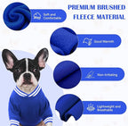Dog Sweater Brushed Fleece Baseball Jacket Soft Warm Pet Sweatshirt Dog Sweaters for Small Dogs Puppy Sweater Boy Girl Pet(Blue-XS)