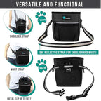 PetAmi Dog Treat Pouch, Pet Treat Pouch for Training, Dog Walking Bag Holder for Kibbles, Pet Food Toy, Dog Trainer Essentials Supplies, Poop Bag Dispenser, 3 Ways to Wear (Charcoal)