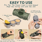 2 Pack Interactive Dog Toys for Aggressive Chewers, Long-Lasting Frozen Dogs Treat Holder to Keep Them Busy, Indestructible Dog Enrichment Toys - Reduce Anxiety, Safe for Large/Medium Breed