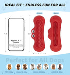 Durable Dog Chew Toy for Aggressive Chewers, Tough Natural Rubber Squeaky Dog Toy with Irresistible Beef Flavor, Dental Care, Teeth Cleaning & Boredom Relief for Medium & Large Dogs (Red)