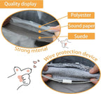 Cat Tunnel for Indoor Cats, 51×12 inch Foldable Big Cat Tunnel, Grey Suede Pet Tunnels with Two Peepholes and a Bubble Ball