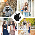 FEimaX Dog Carrier Backpack Pet Legs Out Front Cat Travel Bag, Adjustable Puppy Backpacks Carriers Hands-Free for Small Medium Dogs Cats Hiking Traveling Camping Daily Walking (Small, Black)