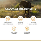NaturVet Scoopables All-in-One Multivitamin for Dogs - Dog Vitamins and Supplements for Joint Support, Digestion, Skin & Coat Care & Immune - Hickory Smoked Bacon Flavor Vitamin Supplement | 11oz Bag