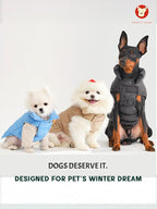 SPACE LION Dog Puffer Jacket, Down Winter Coat, Durable Outdoor Coat for Cold and Windy Conditions, Waterproof, Lightweight Jacket, Adjustable Fit for Small, Medium, Large Dogs(Black,10/S)
