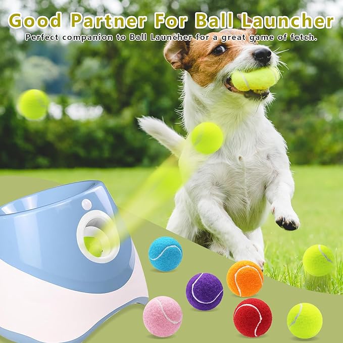 Magicorange 6 Pack Small Tennis Balls, 2 inch Tennis Balls for Dogs,Colorful Easy Catching Pet Playing Ball (Multicolor, 6 Pack)