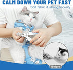 Supet Cat Grooming Hammock, Soft Fabric Nail Clipper Hammock, Self-Adhesive Wrap for Cutting Nails, Quickly Calm Down for Medicine, Teeth Brushing, Ear Cleaning