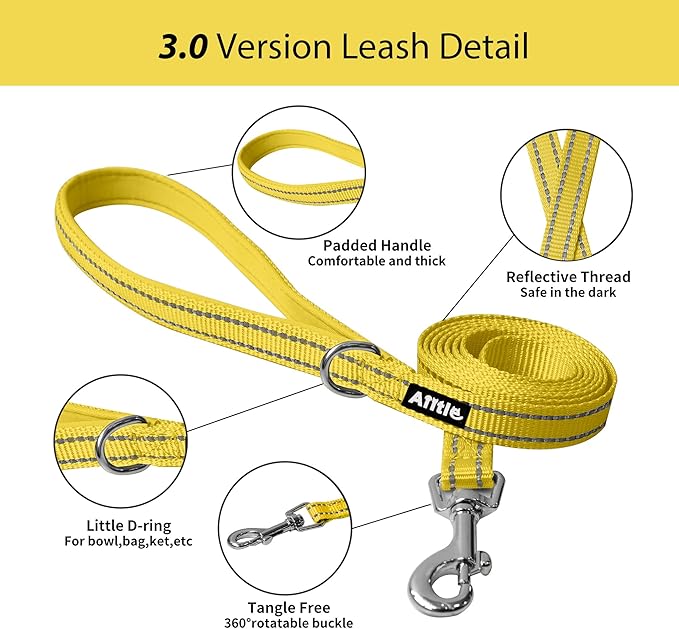 AIITLE Dog Harness, Summer No-Pull Cat Harnesses with a Leash, Adjustable Reflective Puppy Vest, Pet Vest Escape Proof, Outdoor Walking, Camping for Extra Small Dogs and House Cats Yellow XXXS