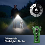 Ultrasonic Dog Bark Deterrent Device –10-Level Adjustable Anti Barking Trainer with Flashlight, Strobe, E-Clicker(18 Whistle Sounds)–No Shock, Collar-Free Dog Behavior Correction Devices