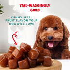 PETIPET Bananas+Strawberries Plant-Based Fruit Dog Treats - Strawberry, Apple, Banana Soft & Chewy Treats - Healthy, Vegetarian, Vegan - Organic Ingredients, Low-Protein, Hypoallergenic, Gluten-Free