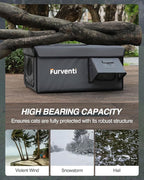 Outdoor Heated Cat House in Winter,Extremely Insulated & Weatherproof,Feral Cat Shelter with Waterproof Eaves & Escape Door for Outside Stray Barn Cat(Dark Grey,16.9"x12.7"x13.6")