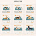 Comfort Expression Orthopedic Dog Bed for Small Dogs 20x14 Inch, Waterproof Supportive Egg Crate Foam Small Pet Bed with Removable Bolster, Dog Couch with Washable Cover & Non-Slip Bottom, Washed Blue
