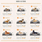 Comfort Expression Orthopedic Dog Bed for Extra Large Dogs 45x35 Inch, Waterproof Supportive Egg Crate Foam XL Pet Bed with Removable Bolsters, Dog Couch with Washable Cover & Non-Slip Bottom, Grey