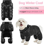AOFITEE Dog Coat, Waterproof Dogs Jacket for Winter, Warm Fullbody Small Dog Snowsuit, Winter Coat for Small Dogs, Zip Up Pet Puffer Jacket Fleece Vest, Outdoor Reflective Pet Snow Jackets, XXL