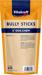 Vitakraft Dog Bully Sticks, 6 inch, 5 Count, 6 oz.