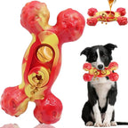 Magicorange Dog Chew Toys for Aggressive Chewers, 1 Pack Indestructible Toy for Medium/Large Breed, Nylon Dog Toys to Keep Them Busy,Bacon Flavor (Orange)
