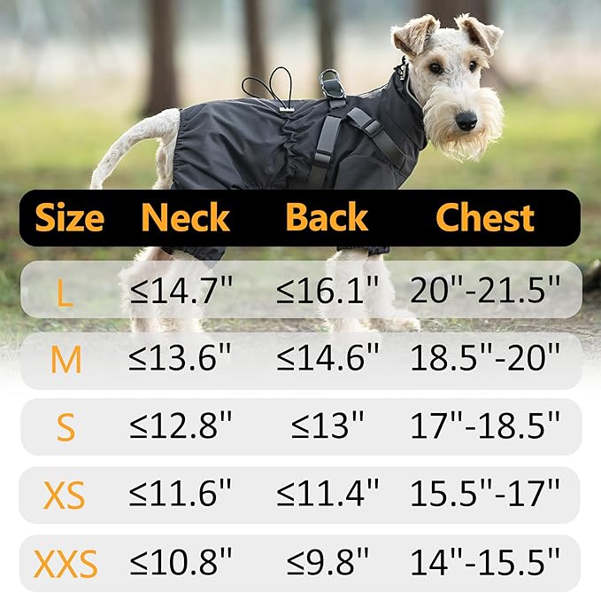 Mile High Life Waterproof Dog Raincoat, Full Coverage Small Dog Rain Coat with Harness, Adjustable 4 Legs Puppy Rain Jacket with Reflective Strip and Elastic Cuffs (Gray, M Back Length 14.6")