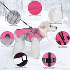 Gyuzh Dog Coat with Harness Dog Jacket Winter Waterproof Dog Coats Dog Harness Coat Cold Weather Winter Dog Coat with Harness Built in for Small Medium Large Dogs