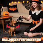 Byhoo Halloween Cat Bat Wings Costume-Sturdy Shape Without Collapsing, Essential for Halloween, Fits Kitten，Adult Cat & Small Dog