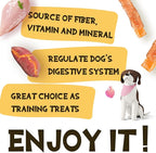ASMPET Dog Treats Chews, Chicken Wrapped Sweet Potato Strips, Gluten & Grain Free Dog Snacks for Training Rewards 10.6 oz