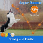 4Pcs Super Bouncy Dog Balls, Fun Indestructible Tennis Balls for Aggressive Chewers, Durable Floating Fetch Toys for Medium and Large Dogs with Lifetime Replacement